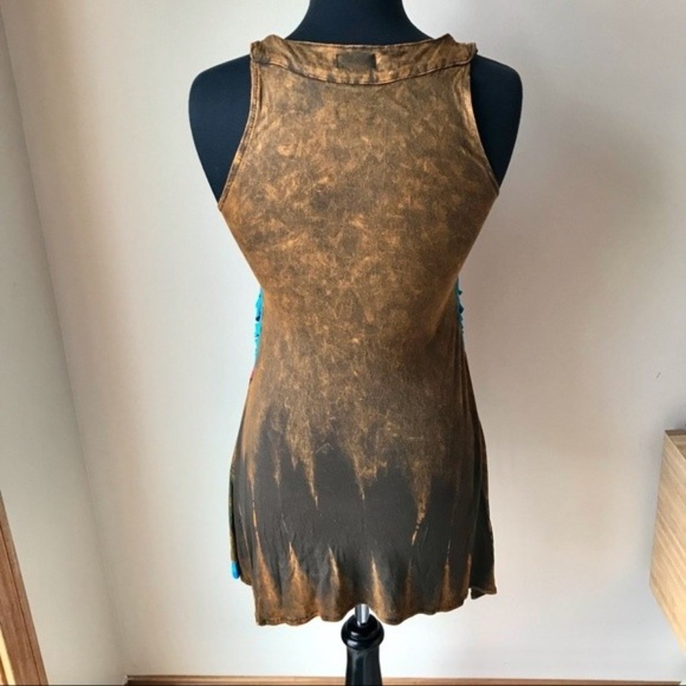 Colorful Patchwork Sleeveless Dress - Picture 5 of 6